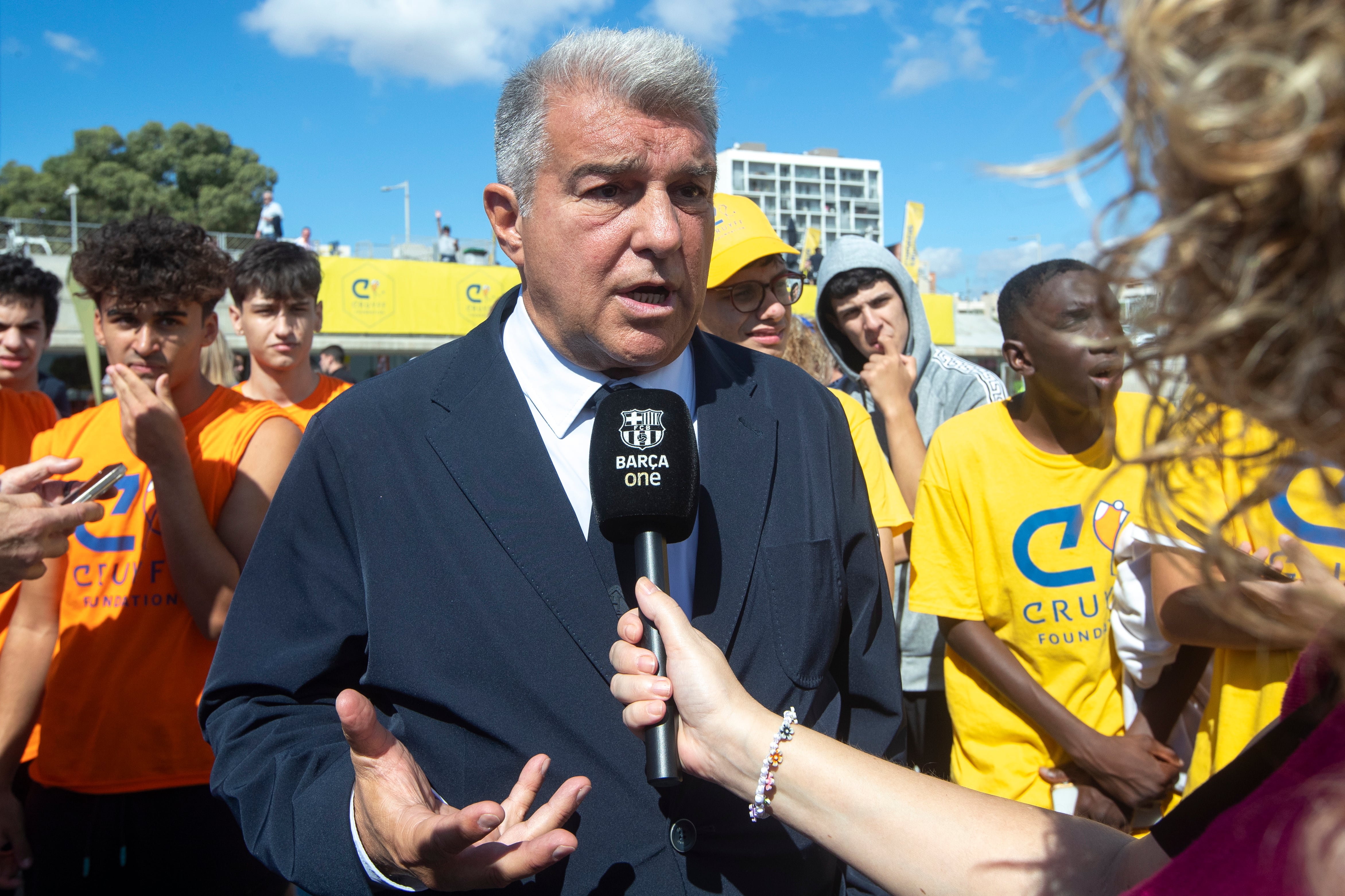 El presidente del FC Barcelona, Joan Laporta