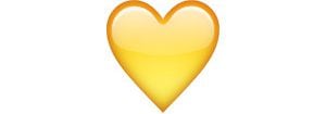 Corazón amarillo.