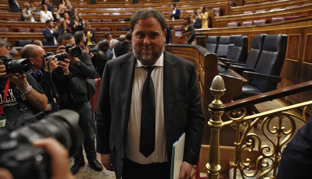 Oriol Junqueras ayer en el Congreso