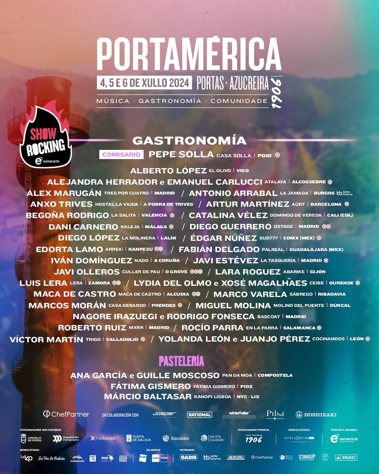 Showrocking 2024: la oferta gastronómica del Festival Portamérica.