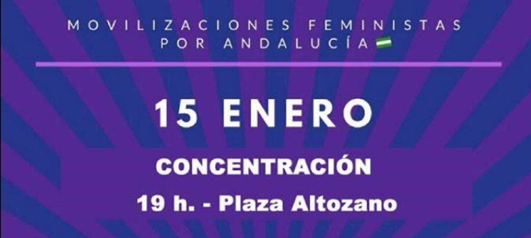 Cartel de la convocatoria de la concentración