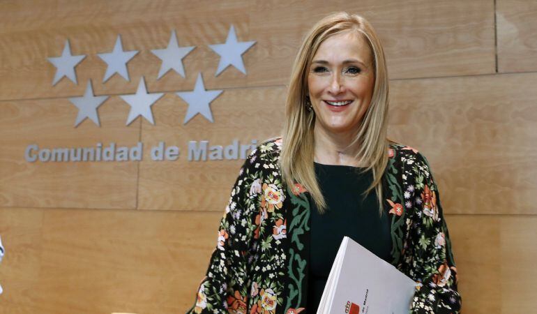 Cristina Cifuentes, durante la rueda de prensa posterior al Consejo de Gobierno