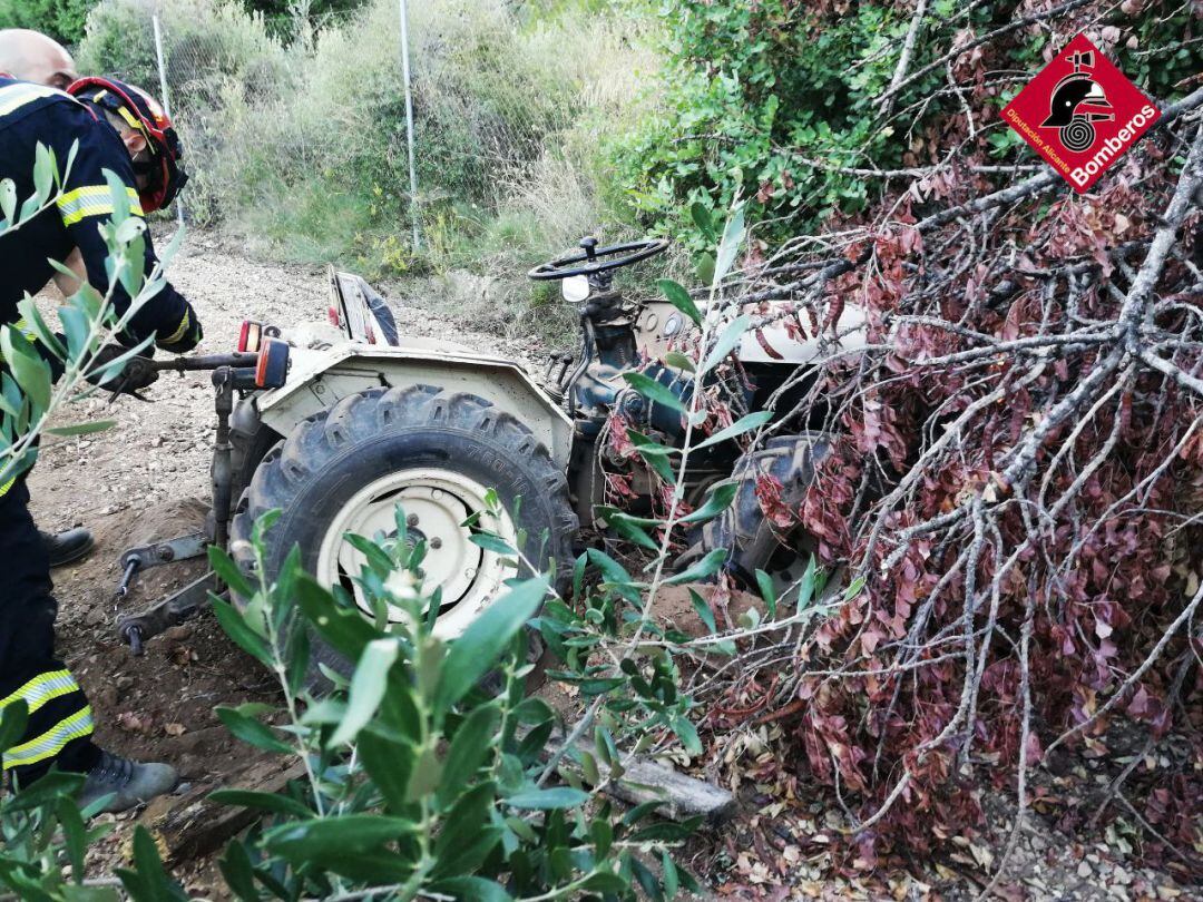 Rescate del agricultor accidentado en Muro de Alcoy