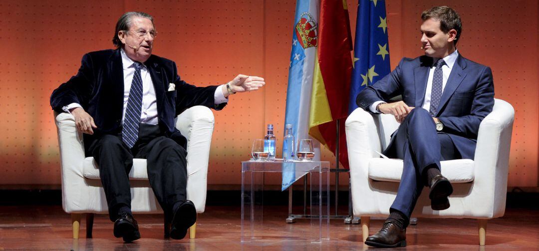 Francisco Vázquez y Albert Rivera en el acto de A Coruña