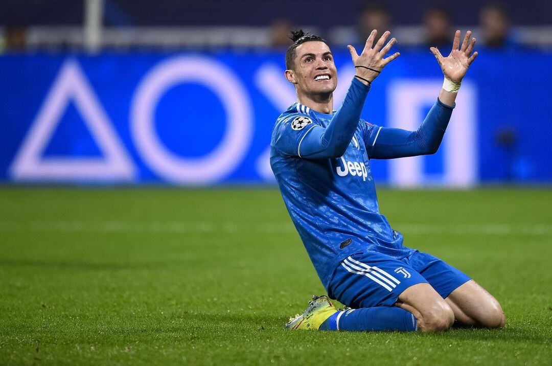 Cristiano Ronaldo, en un partido de la Juventus en la Liga de Campeones.