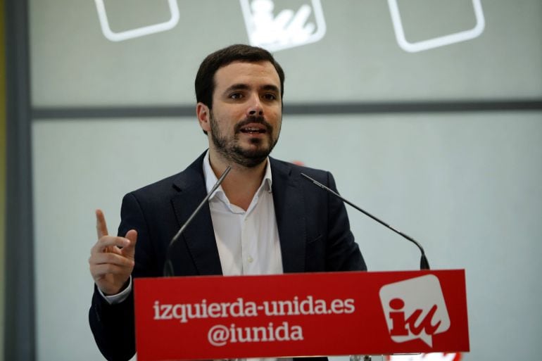 El coordinador federal de IU, Alberto Garzón