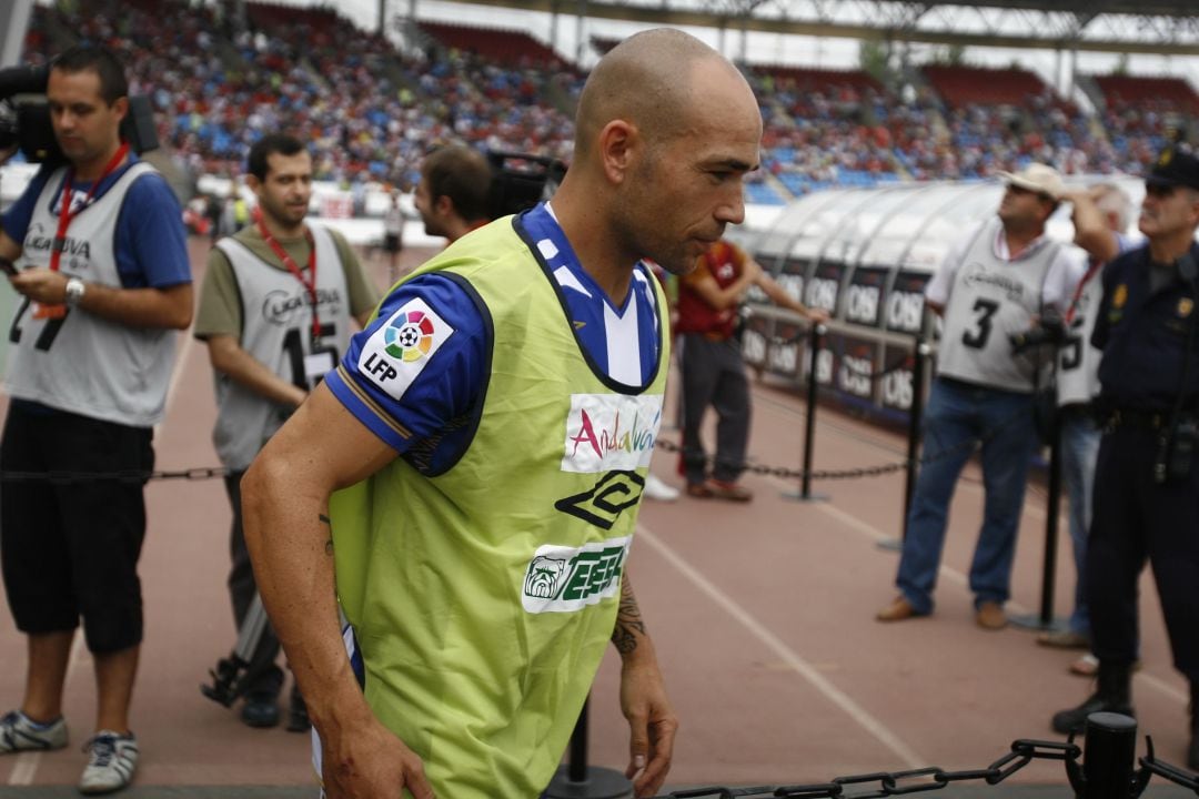 Manolo Gaspar en un Almería-Málaga en 2009. 