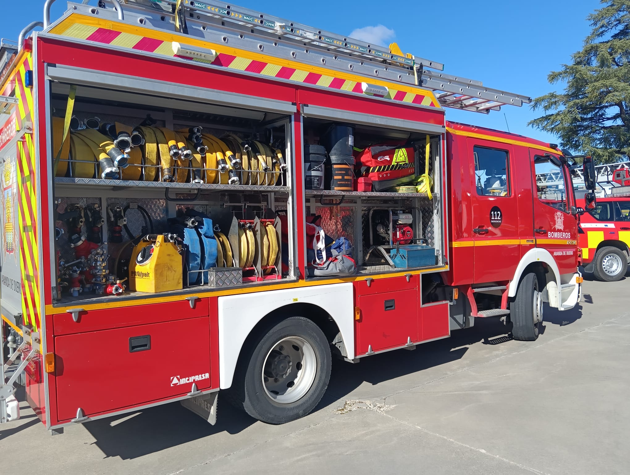 Los bomberos de Aranda tuvieron que intervenir en este siniestro