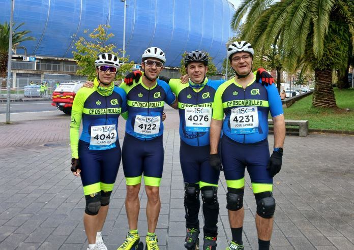 Patinadores del Club Osca Roller presentes en San Sebastián