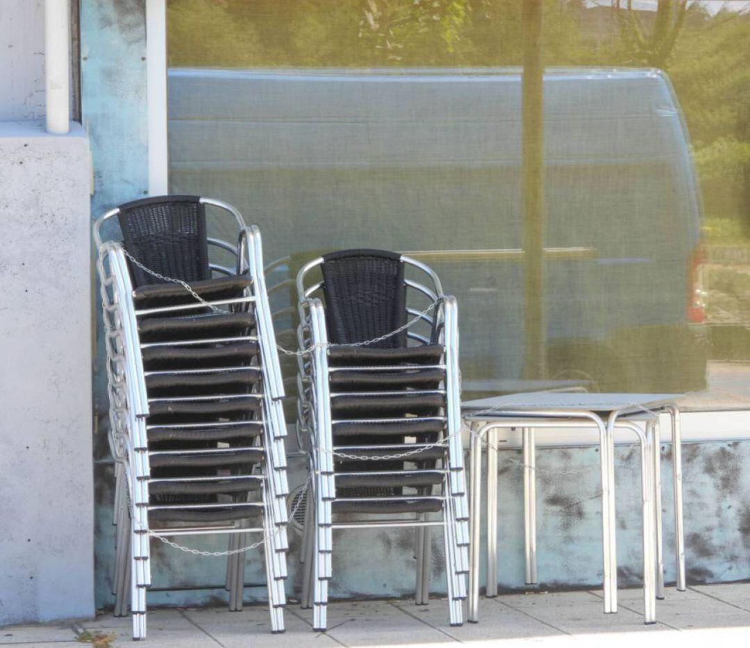 Terraza cerrada en un establecimiento hostelero