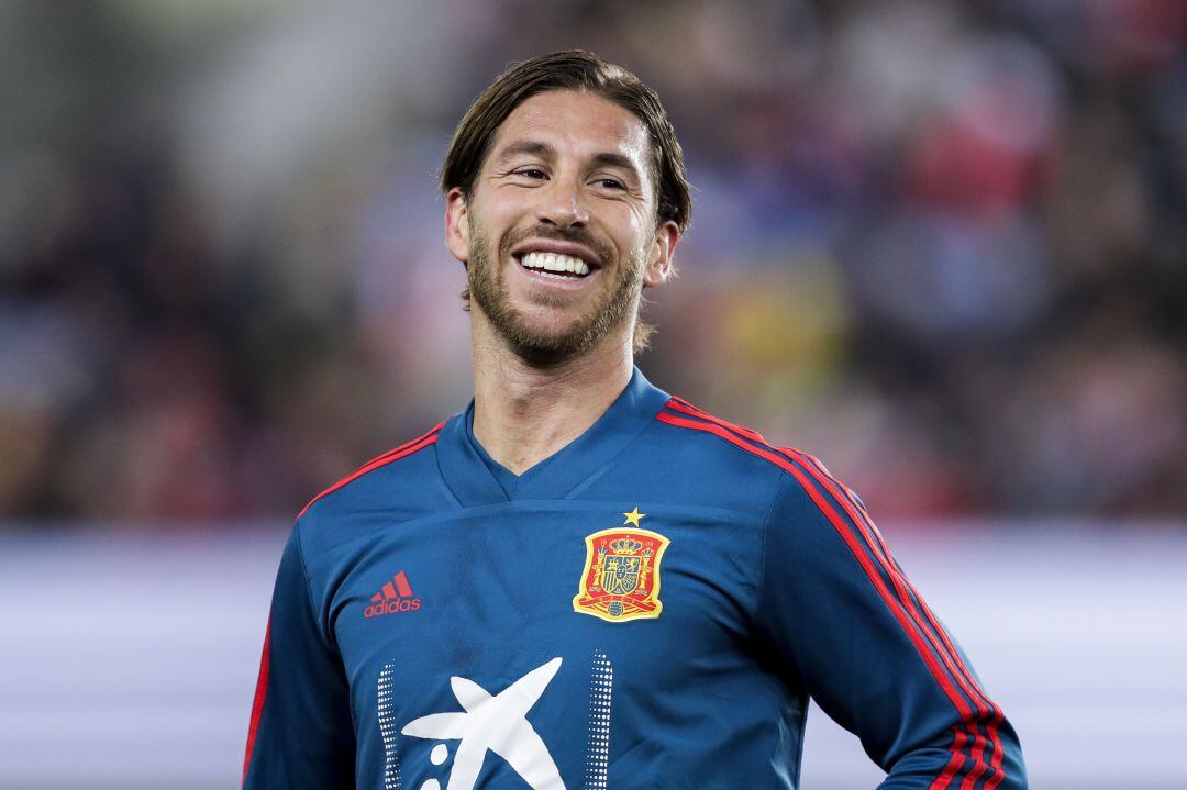 Sergio Ramos antes del Noruega-España de clasificación para la Eurocopa 2020.