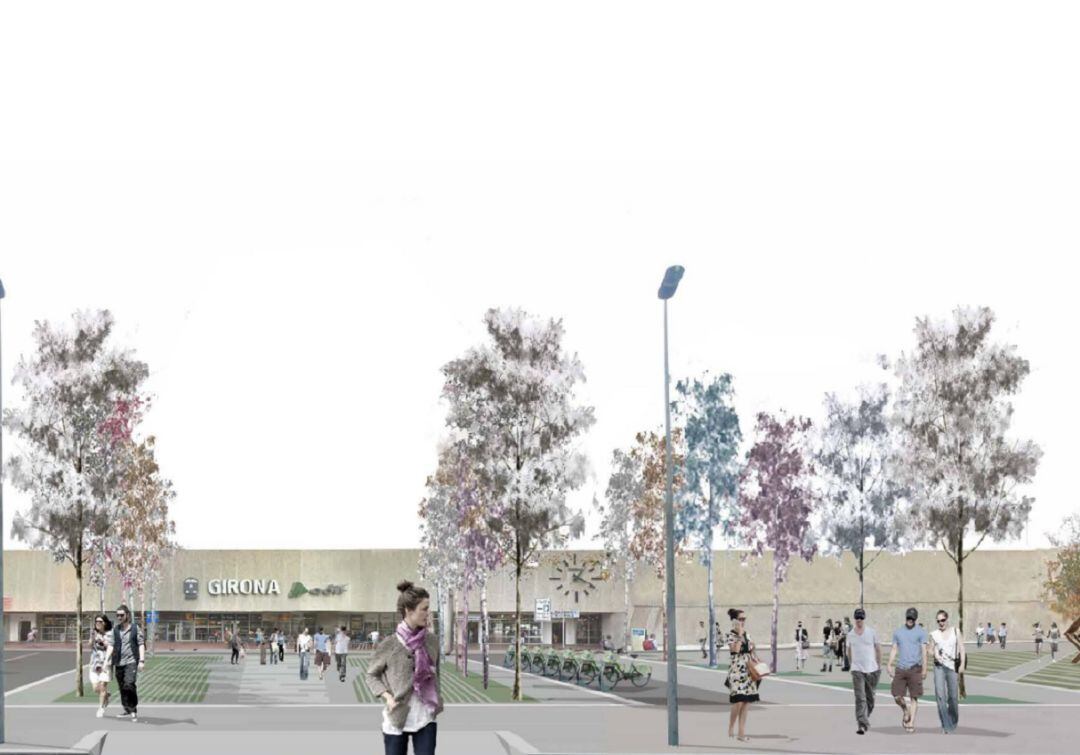 Una recreació de com l&#039;Ajuntament vol que sigui la Plaça Espanya