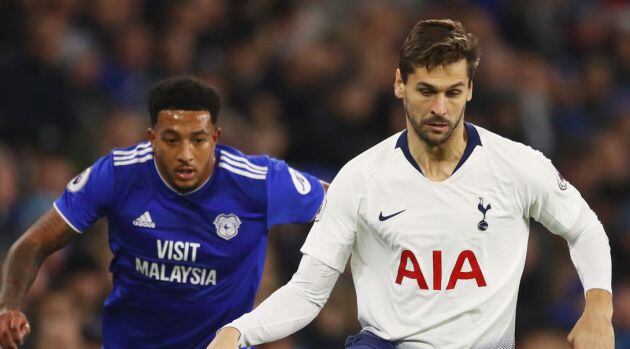 Fernando Llorente, durante un partido con el Tottenham