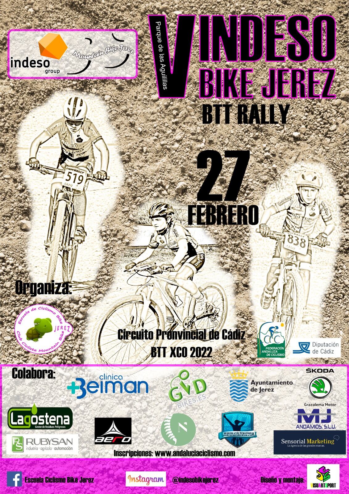 Cartel de la prueba de BTT que se va a celebrar en Estella del Marqués