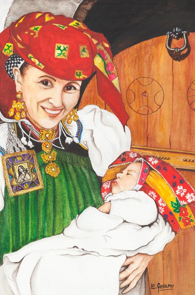 Cartel del Día del Traje Típico Ansotano de Elena Gusano