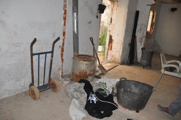 Vivienda utilizada para plantación de marihuana