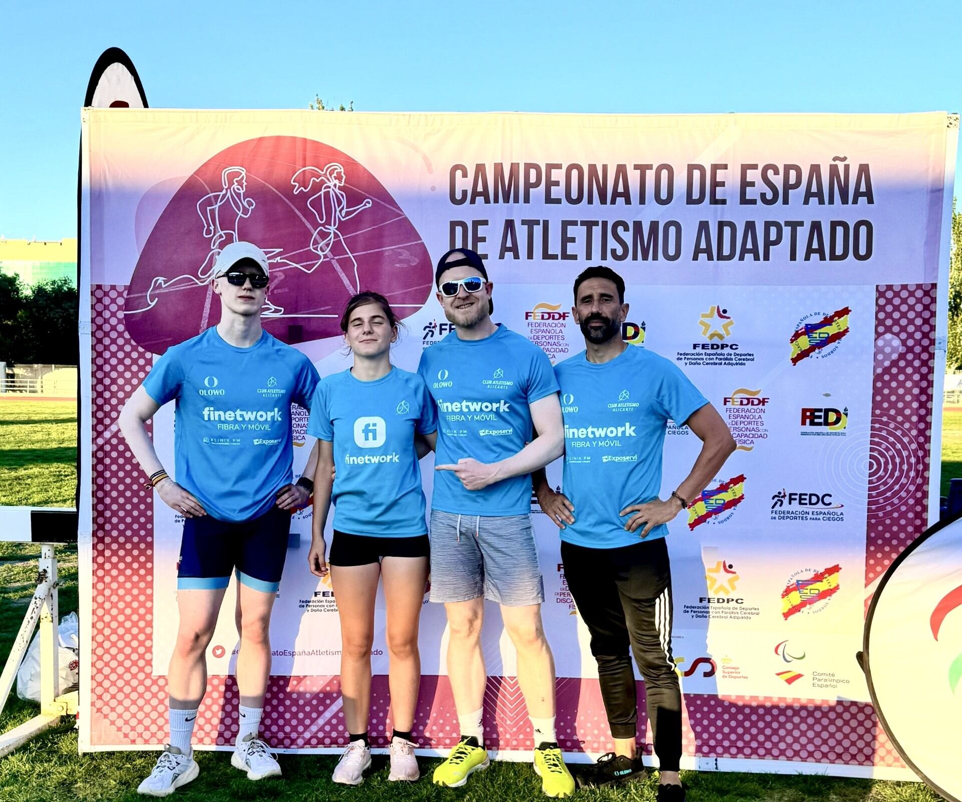 Joán Sirera, Irene Cerdá, Iván Cano y Sergio Berbegal, en el campeonato de España Adaptado