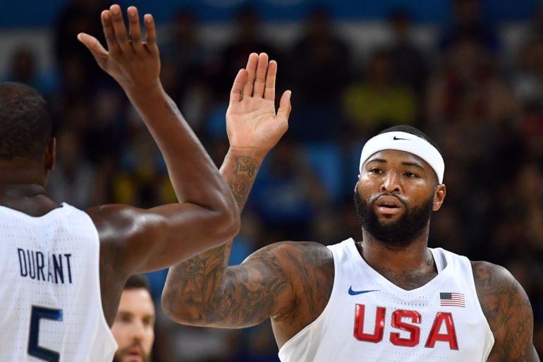 Durant y Cousins con la selección de USA