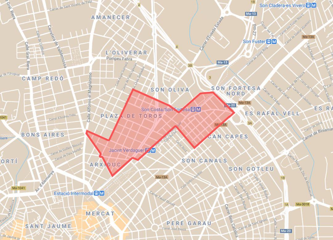 Mapa con nuevas medidas restrictivas.