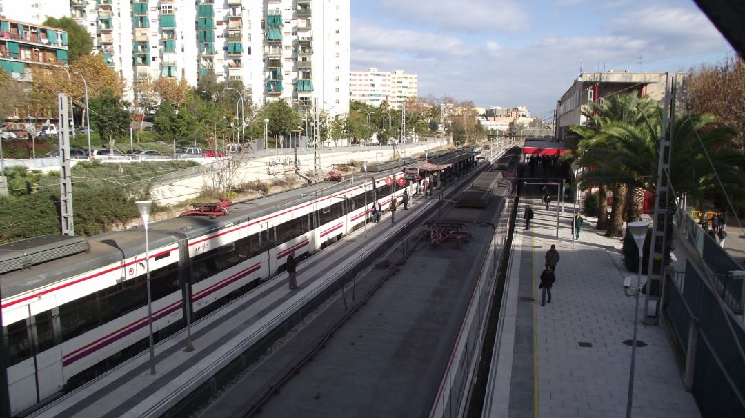 Estació de Rodalies a l'Hospitalet de Llobregat
