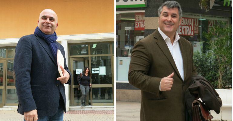 David Navarro e Ignacio Romaní, a su entrada en los juzgados de San José