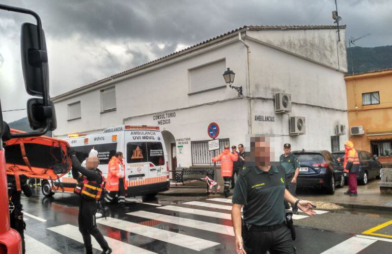 Equipos de rescate que se trasladaron a Jerte el pasado 6 de julio, fecha del accidente de barranquismo que costó la vida a 4 miembros de una familia 