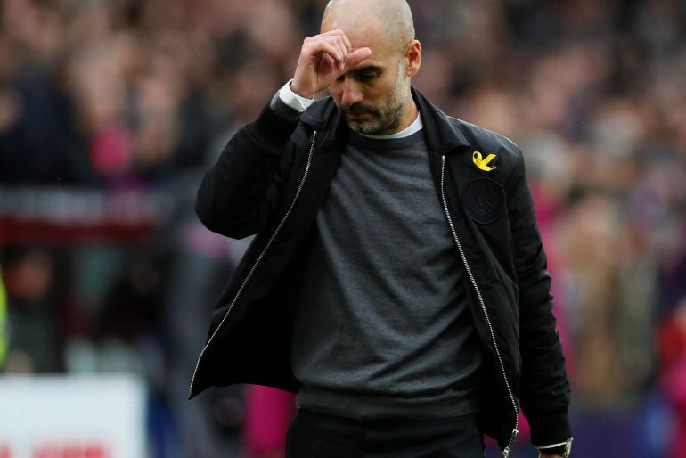 Pep Guardiola, tras el partido entre el Crystal Palace y el Manchester City (0-0).