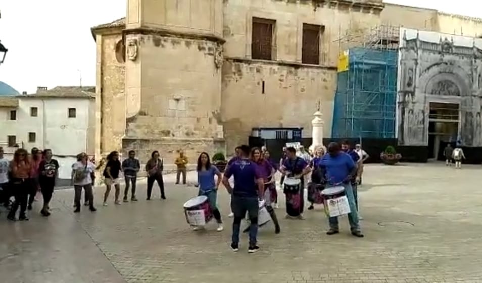 La batucada que ha recorrido las calles de Biar