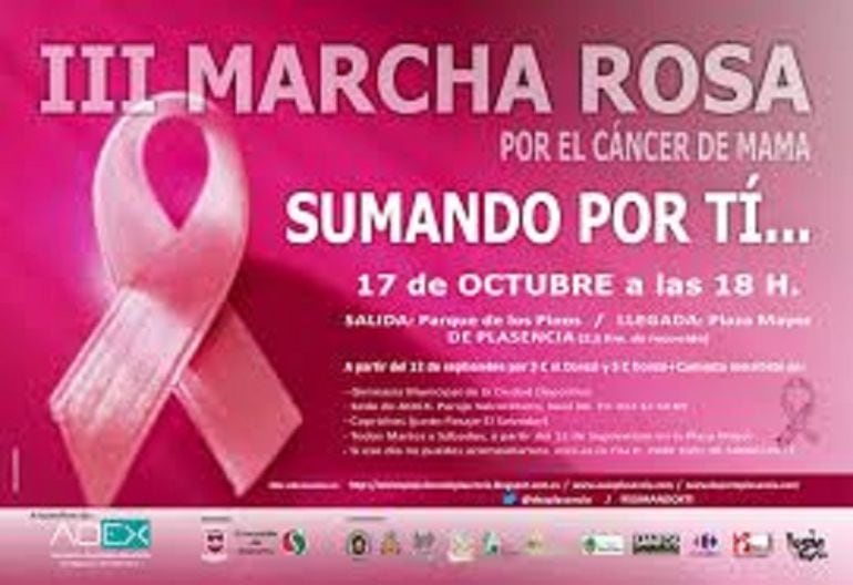 Cartel anunciador de la III Marcha Solidaria por el cáncer de mama