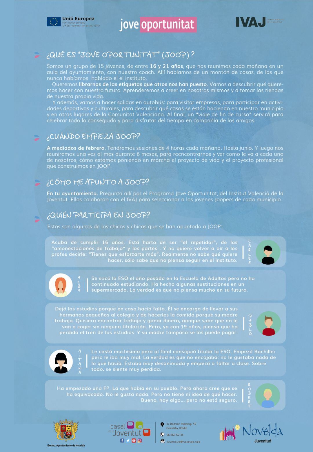 Una iniciativa dirigida a jóvenes que han abandonado sus estudios sin ninguna titulación