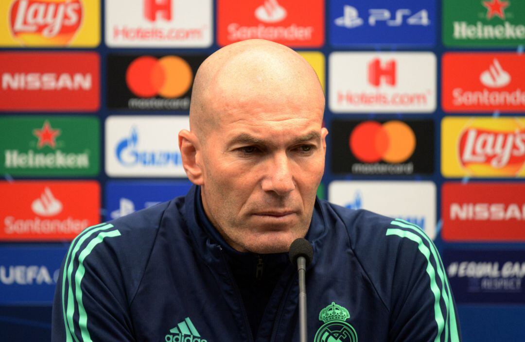 Zidane, durante la rueda de prensa. 