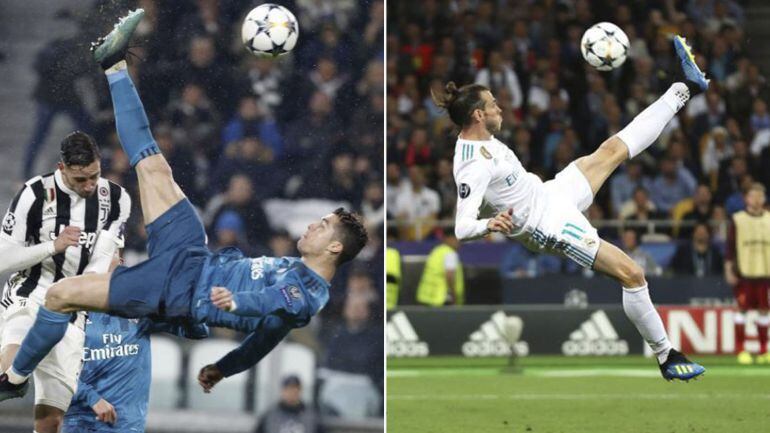 Chilenas de Cristiano Ronaldo y de Bale ante la Juventus y el Liverpool respectivamente 