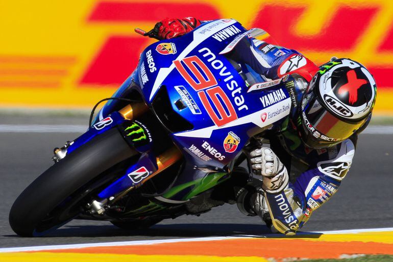 Jorge Lorenzo en los entrenamientos del G.P. de la Comunidad Valenciana.