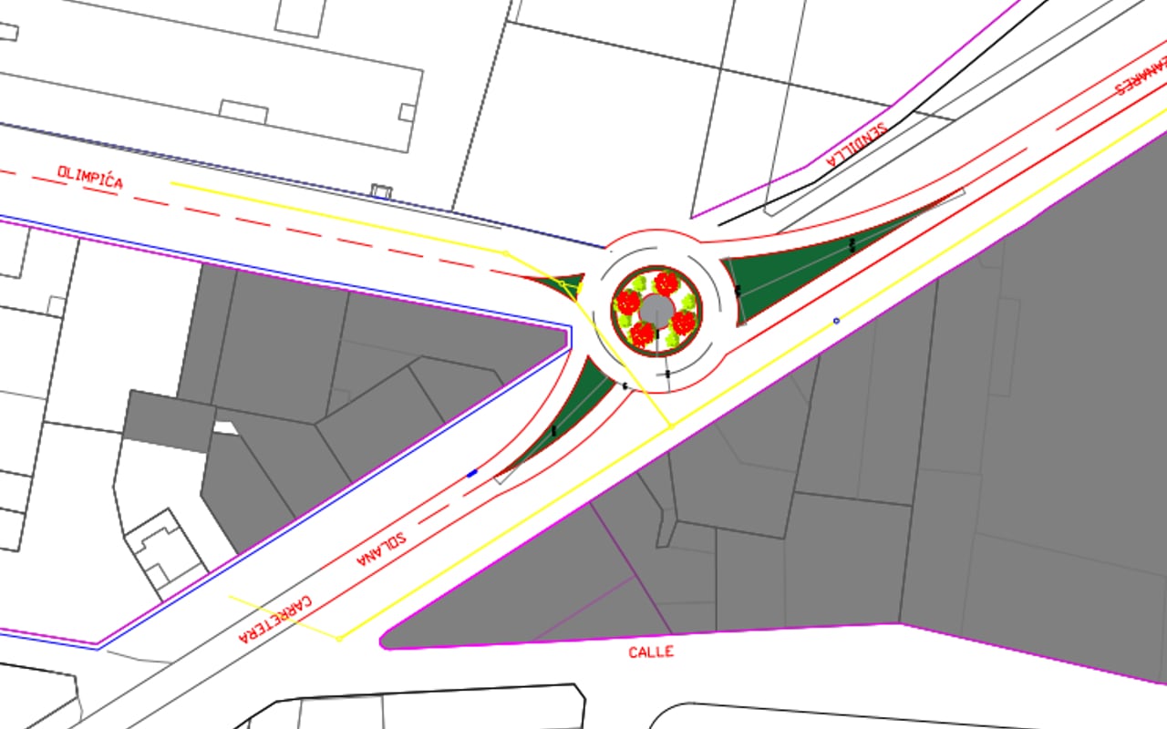 Imagen de cómo quedará la nueva rotonda de acceso a la localidad ciudadrealeña de Membrilla