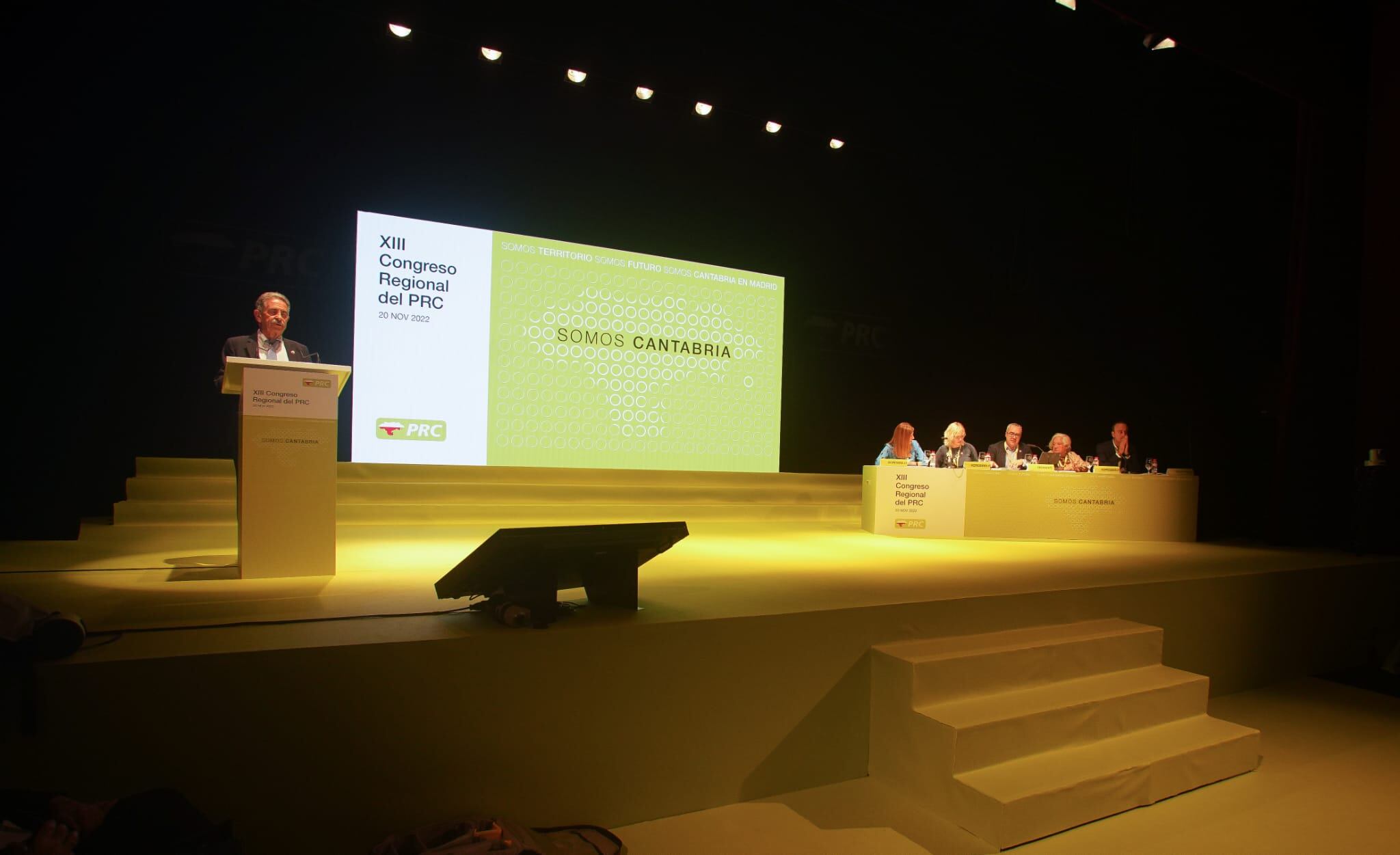 El secretario general del Partido Regionalista de Cantabria, Miguel Ángel Revilla en el XIII Congreso regional del PRC.