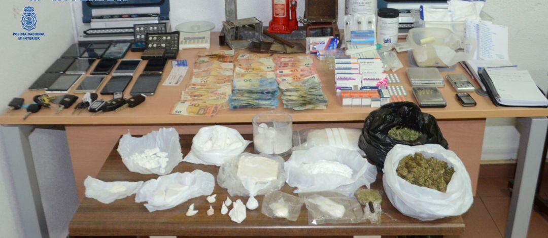 Droga incautada durant la operació contra el tràfic d'estupefaents a Menorca.