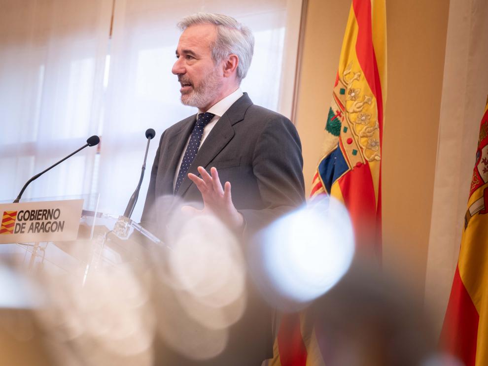 Jorge Azcón, muestra su preocupación por el acuerdo de financiación entre Pedro Sánchez y Oriol Junqueras