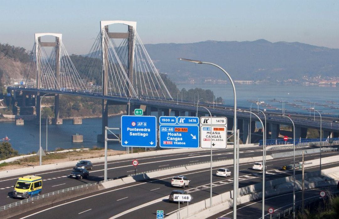 Puente de Rande después de la reforma de ampliación de la AP-9