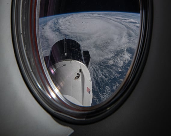 Imagen del huracán Milton desde una nave de la NASA