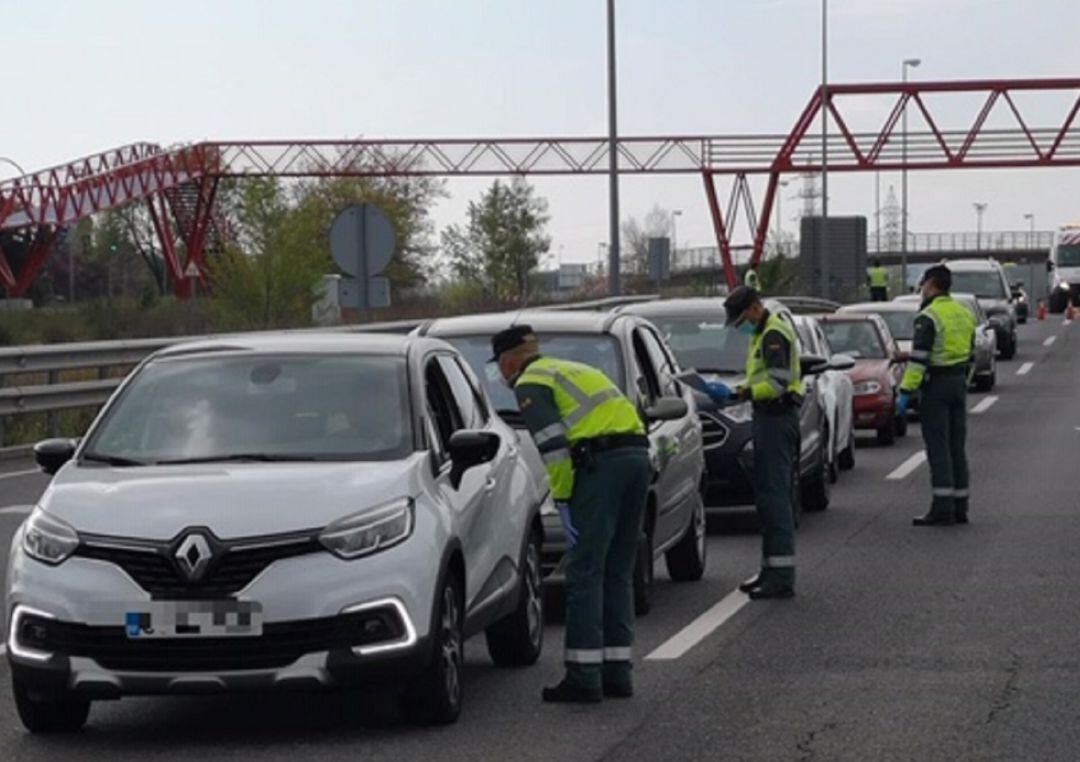 Control de la Guardia Civil este miércoles en la Autovía A-6.