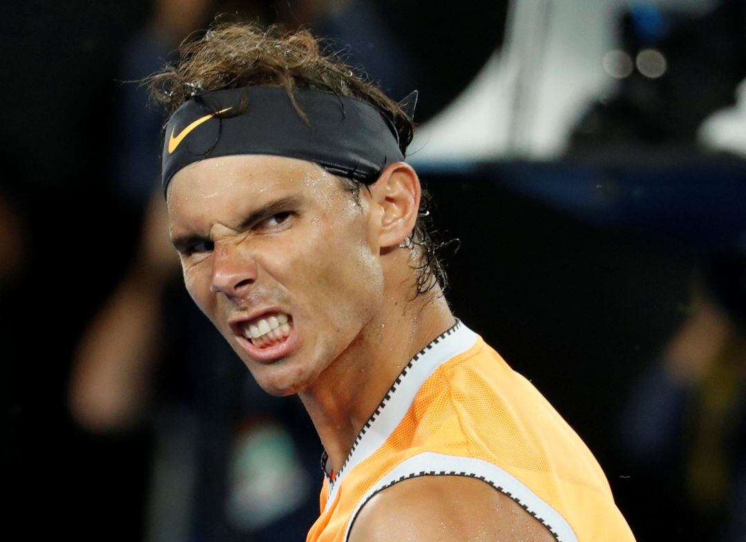 Nadal, durante un partido en el Open de Australia