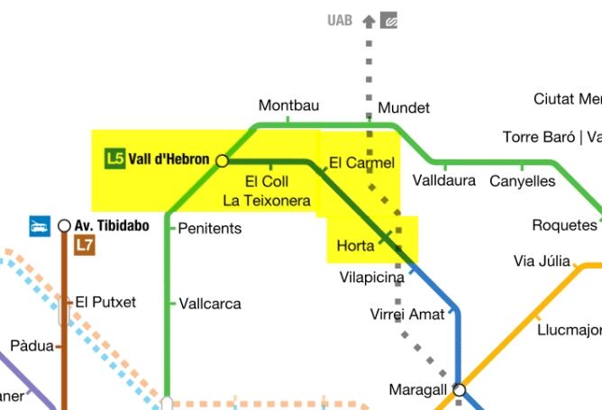 El tram de la línia 5 afectat pels talls