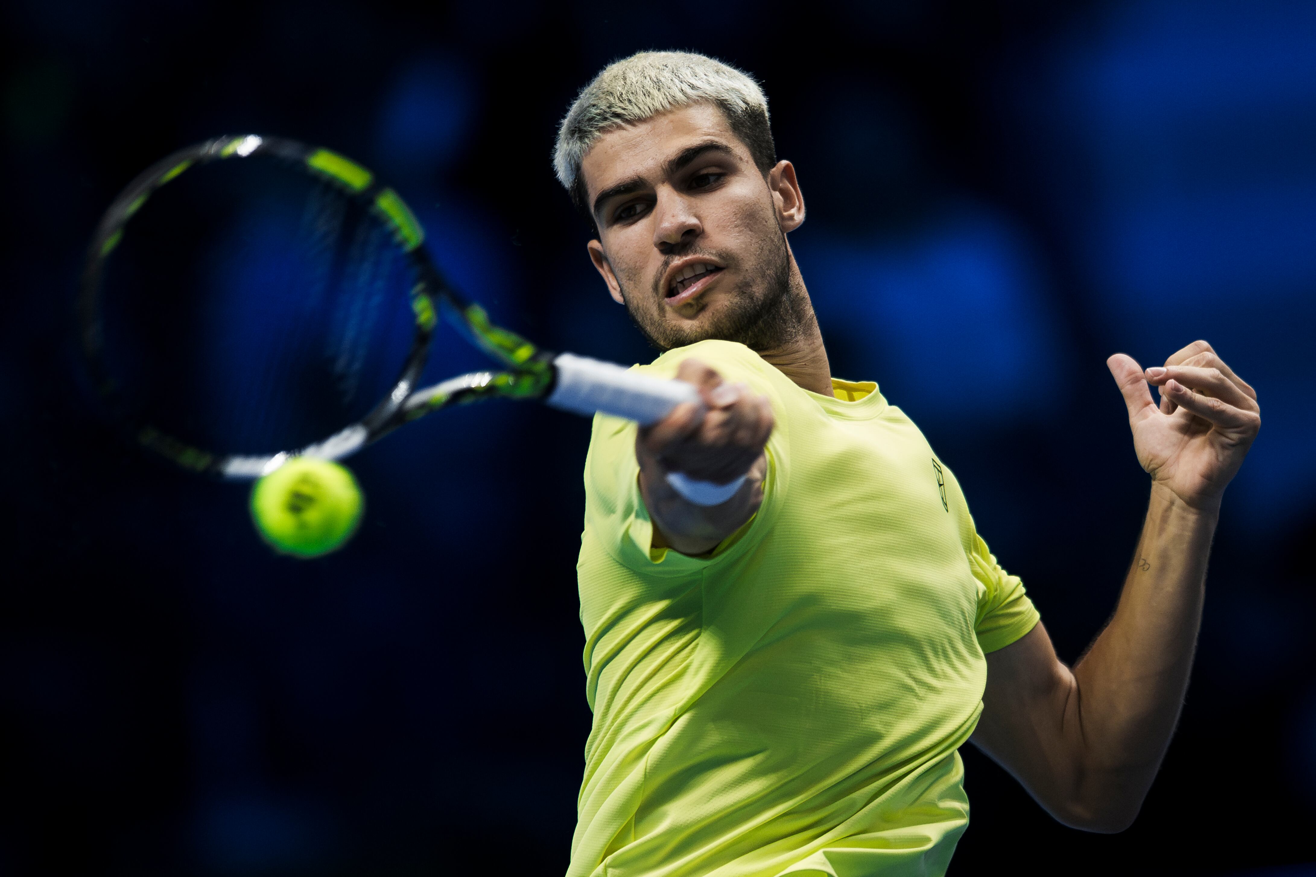 Carlos Alcaraz juega la final de la ATP Finals contra Jannik Sinner