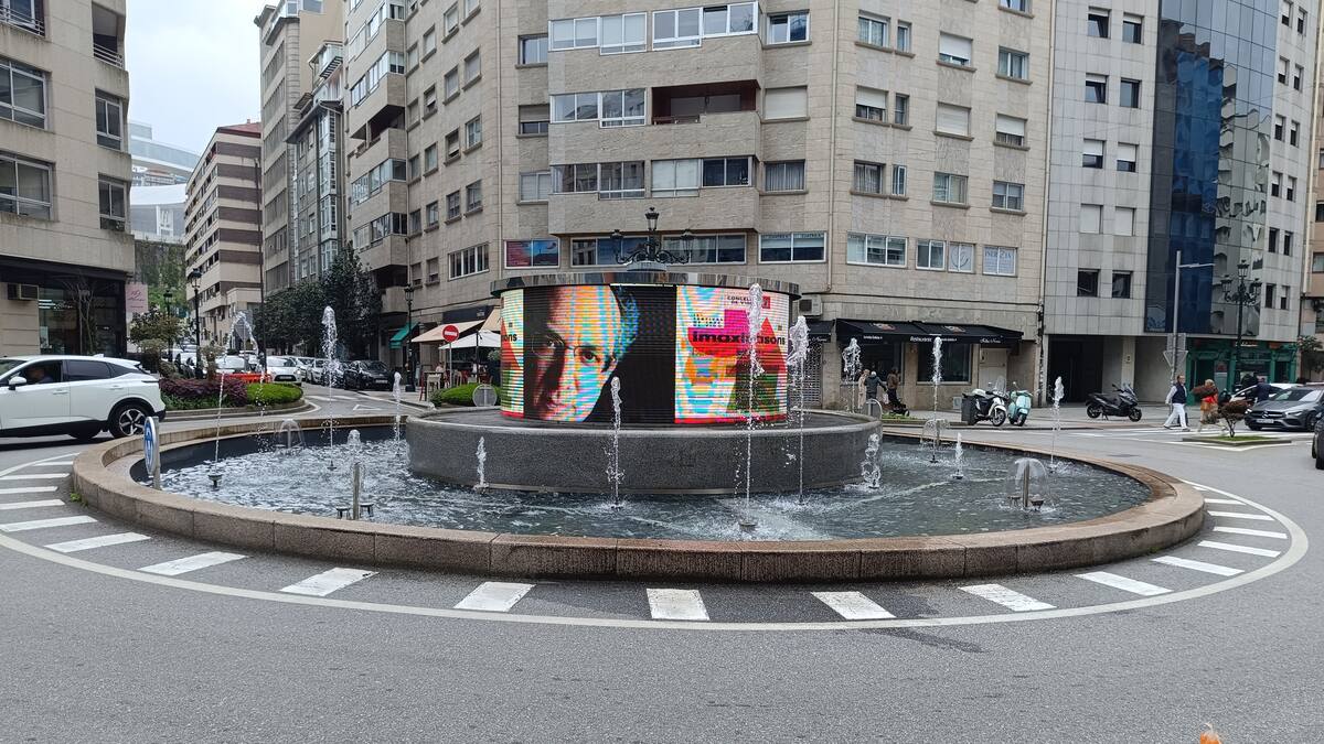 La Rotonda TV vuelve a lucir su fuente