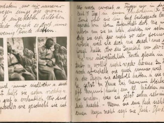 Una de las páginas del diario de Himmler.