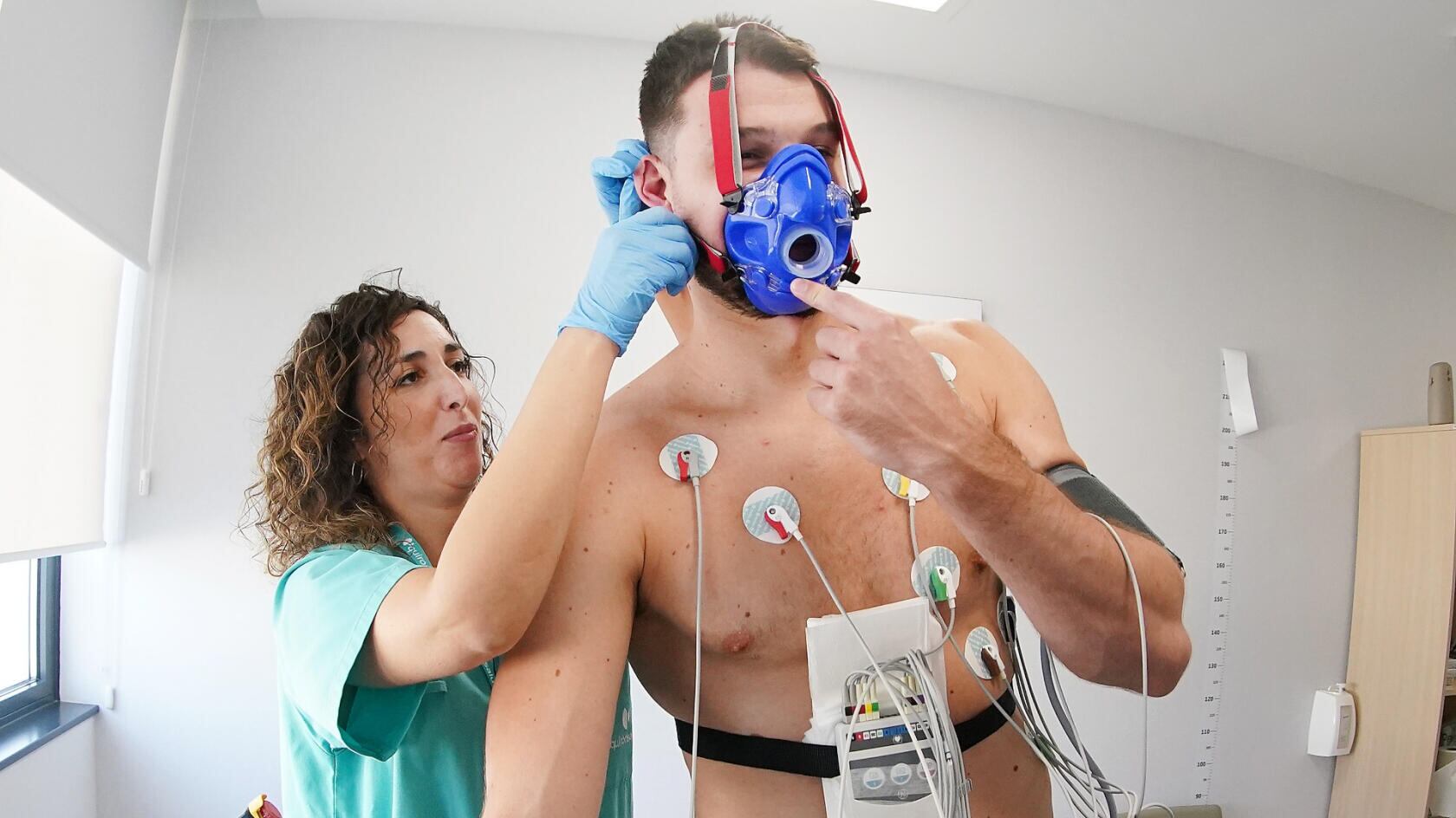 Jonatan Barreiro, antes de empezar la prueba de esfuerzo