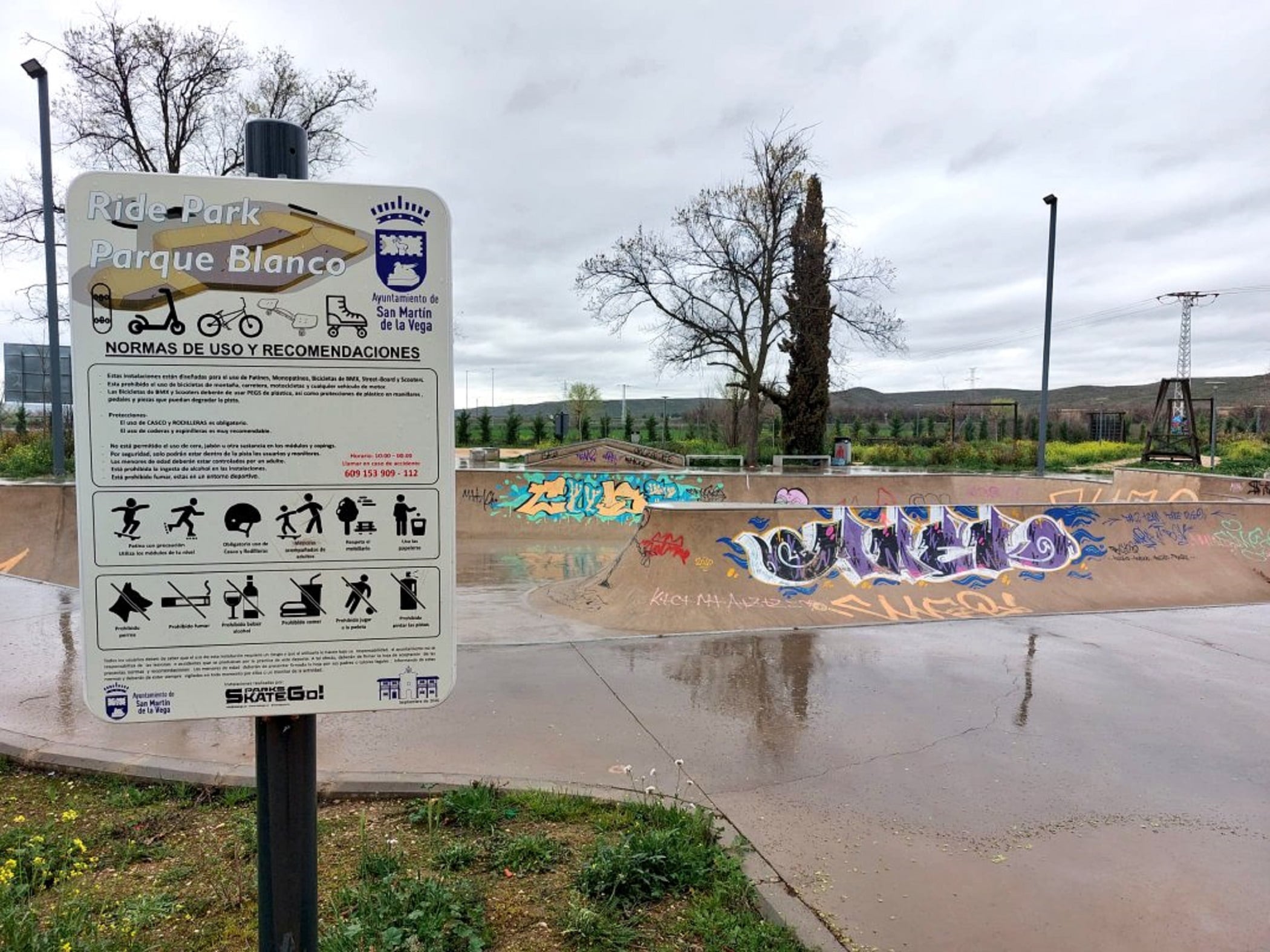 El skatepark de San Martín de la Vega ha sufrido actos de vandalismo desde que terminaron las obras en 2020 al no estar recepcionadas por la Comunidad de Madrid.