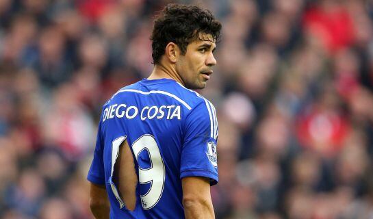 Diego Costa, en el partido contra el Liverpool