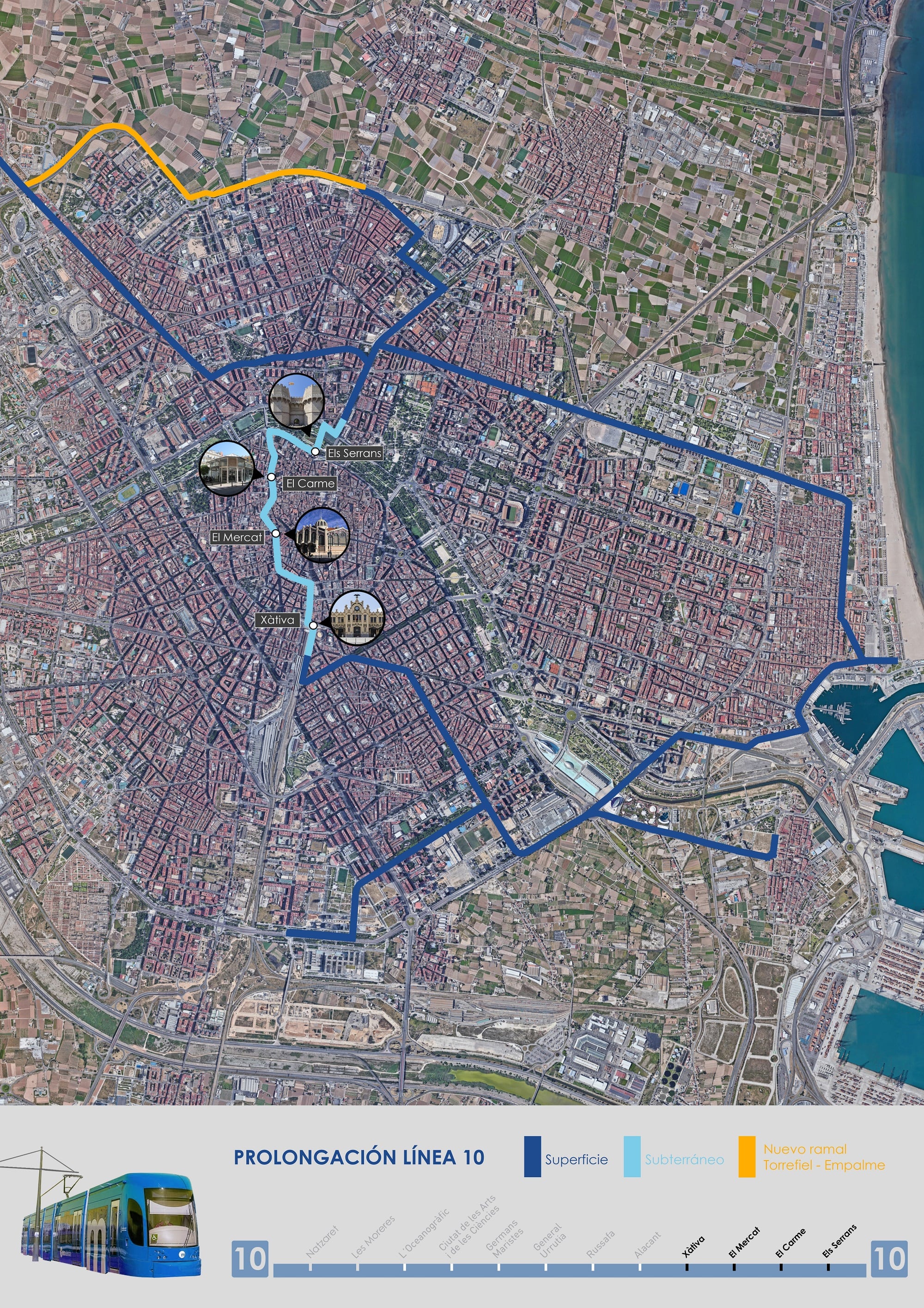 Propuesta del PP para ampliar ampliar la red de Metrovalencia