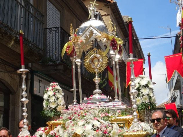 Imagen de la custodia del Santísimo en Béjar.